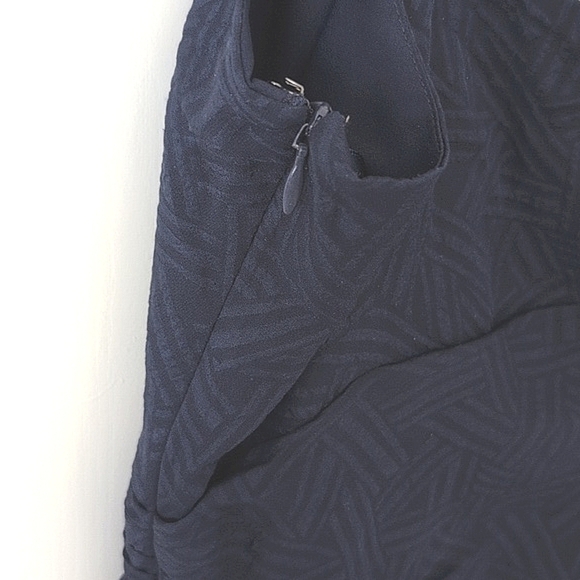 Diane Von Furstenburg Womens 14 Saige Dress Midnight Blue Silk Designer Luxury - Picture 6 of 12